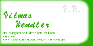 vilmos wendler business card